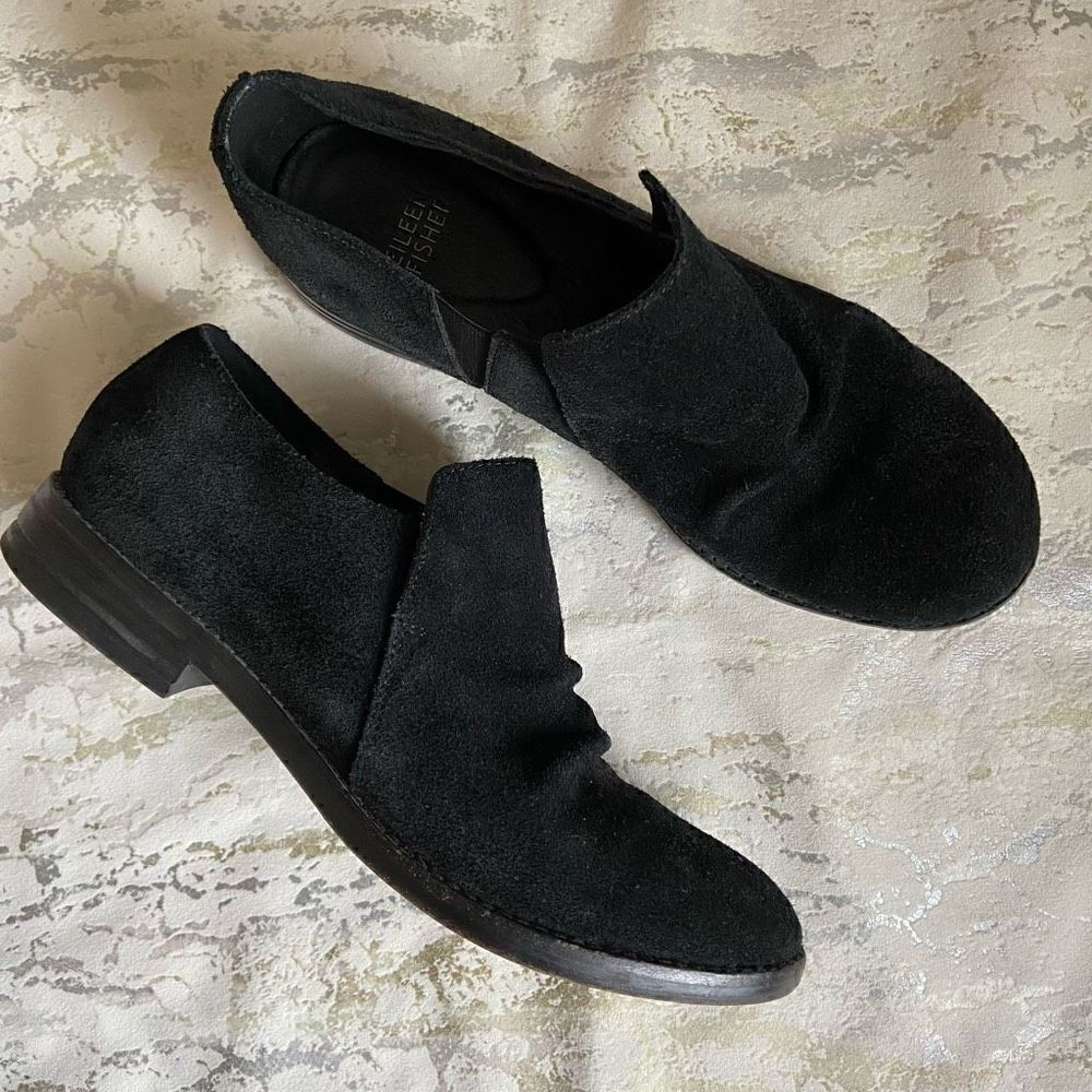 Eileen Fisher Suede Loafers slip on shoes